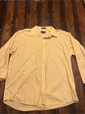 Salvatore Pellegrino Men's Pale Yellow Long-Sleeve Dress Shirt